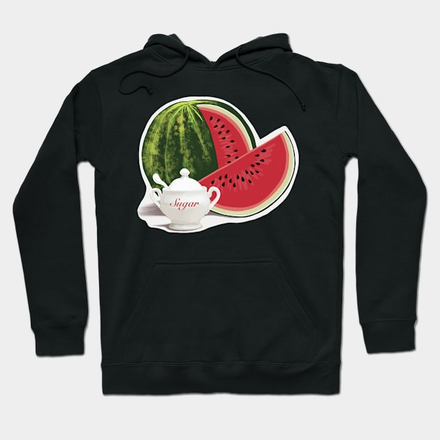 Watermelon and a Sugar Bowl Hoodie by MamaODea